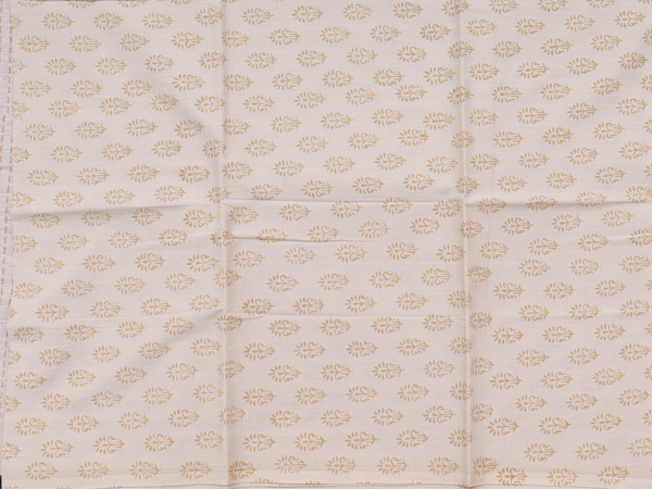 Stripes Design Cream Color Cotton Unstitched Salwar Material