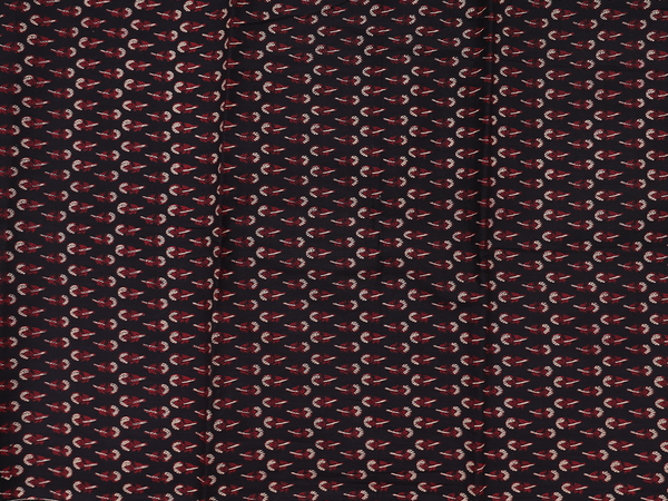 Printed Design Black Cotton Unstitched Salwar Material