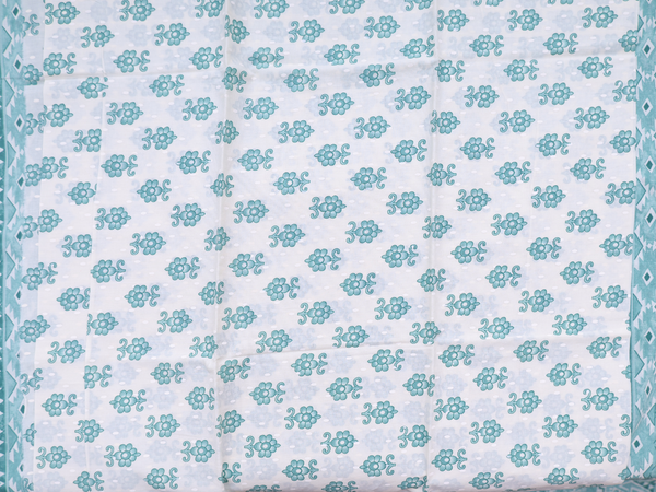 Printed Design Turkish Blue Cotton Salwar Material