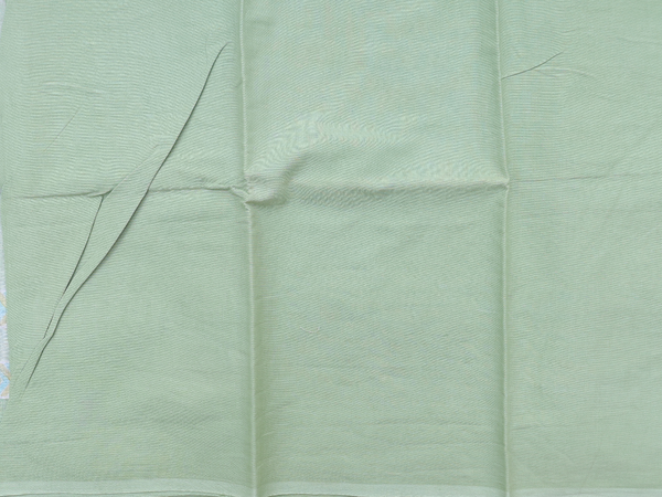 Threadwork Design Green Cotton Unstitched Salwar Material