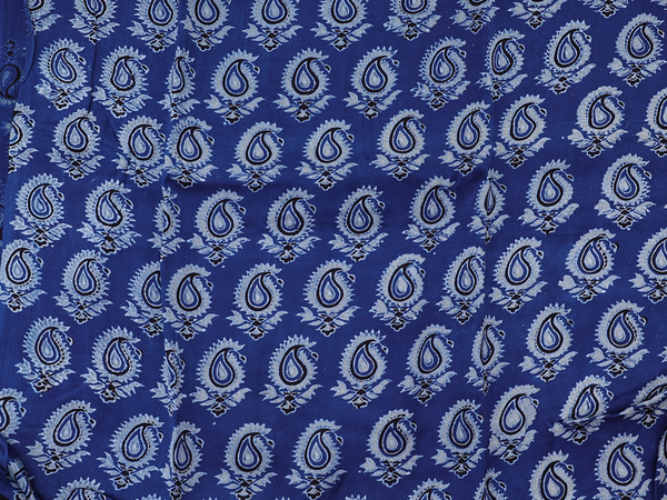 Paisley Design Blue Modal Silk Unstitched Salwar Material