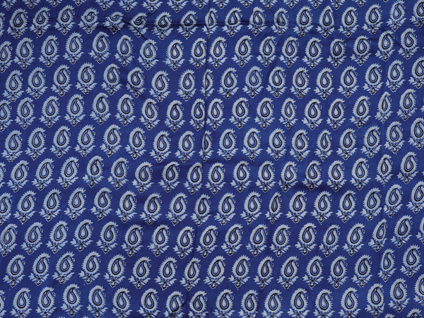 Paisley Design Blue Modal Silk Unstitched Salwar Material