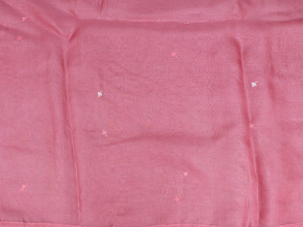 Floral Buttas Dusty Pink Organza Unstitched Salwar Material