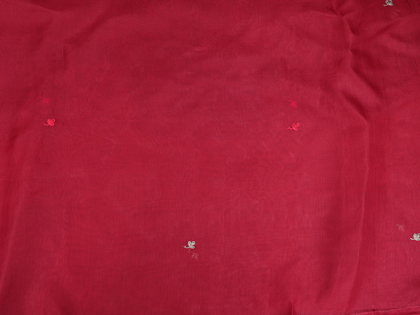 Embroidered Design Red Organza Unstitched Salwar Material