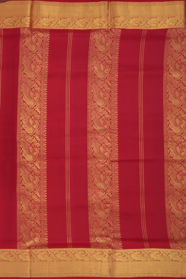Nine Yards Silk Saree In Royal Blue With Peacock Border