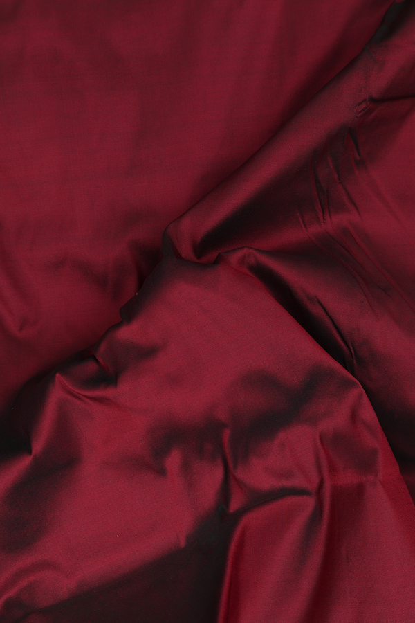 Kanchipuram Nine Yards Silk Saree Maroon With Contrast Border