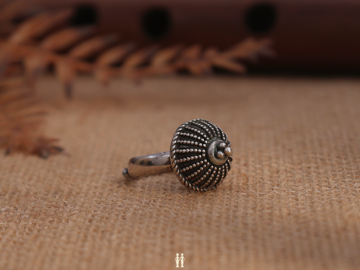 Oxidized Pure Silver Ring