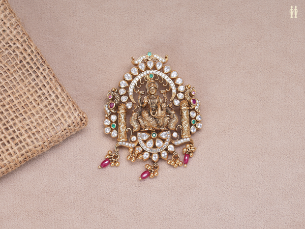 Antique Design Gold Plated Pure Silver Juda Pin