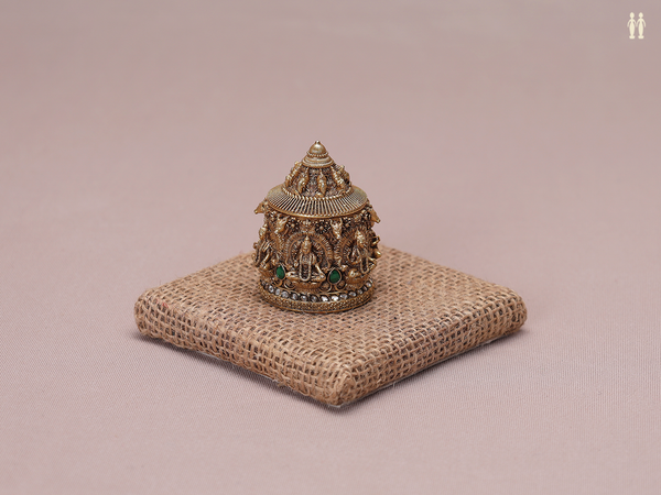 Antique Design Gold Plated Silver Kunguma Chimil