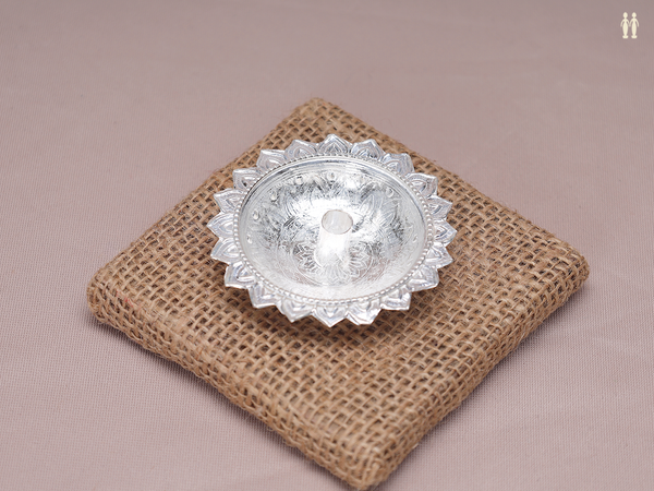 Pure Silver Agal Vilakku For Pooja Set