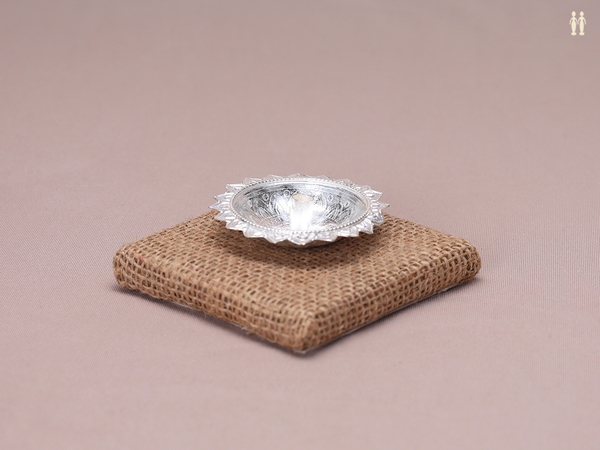 Pure Silver Agal Vilakku For Pooja Set