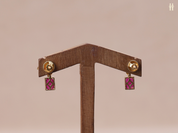 Floral Design Gold Plated Pure Silver Earrings