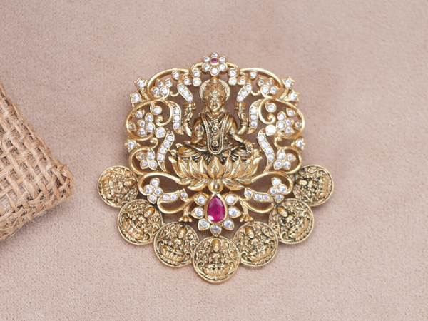 Antique Design Gold Plated Pure Silver Juda Pin