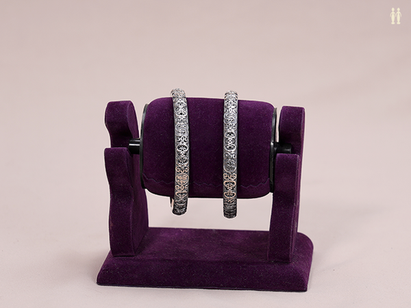 Oxidized Pure Silver Bangles