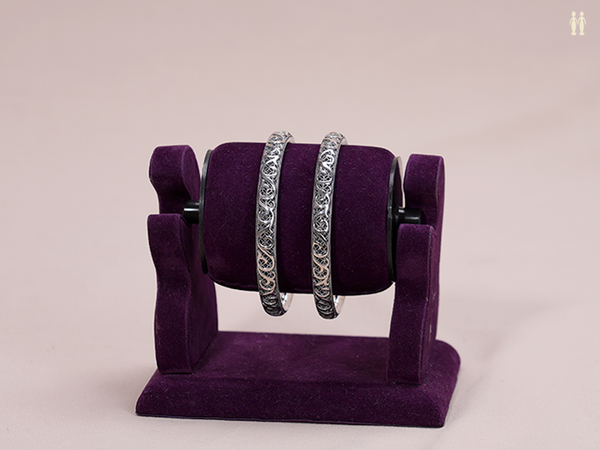 Oxidized Pure Silver Bangles