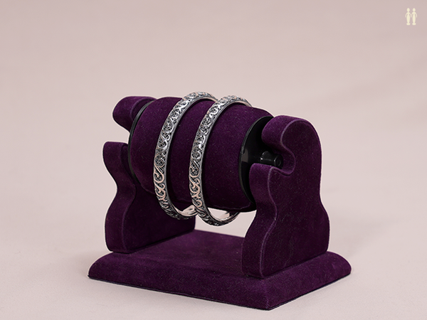 Oxidized Pure Silver Bangles