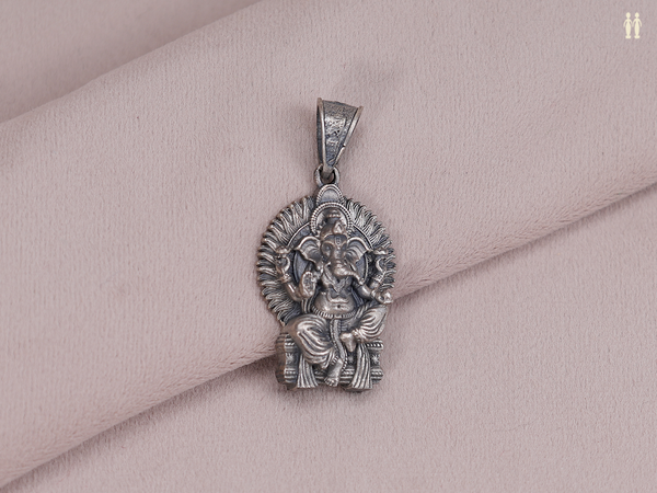 Lord Ganesha Pure Silver Pendant