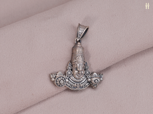 Lord Venkateshwara Pure Silver Pendant