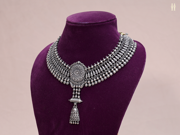 Oxidized Pure Silver Necklace