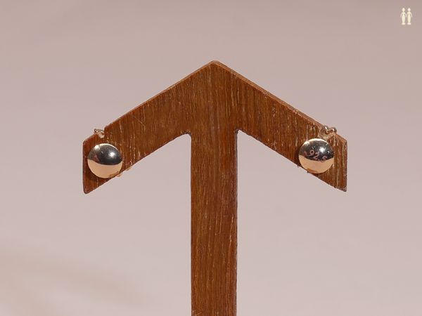Crystal Stone Gold Plated Pure Silver Stud Earrings