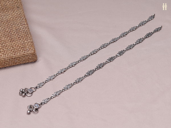 Pair Of Pure Silver Anklets