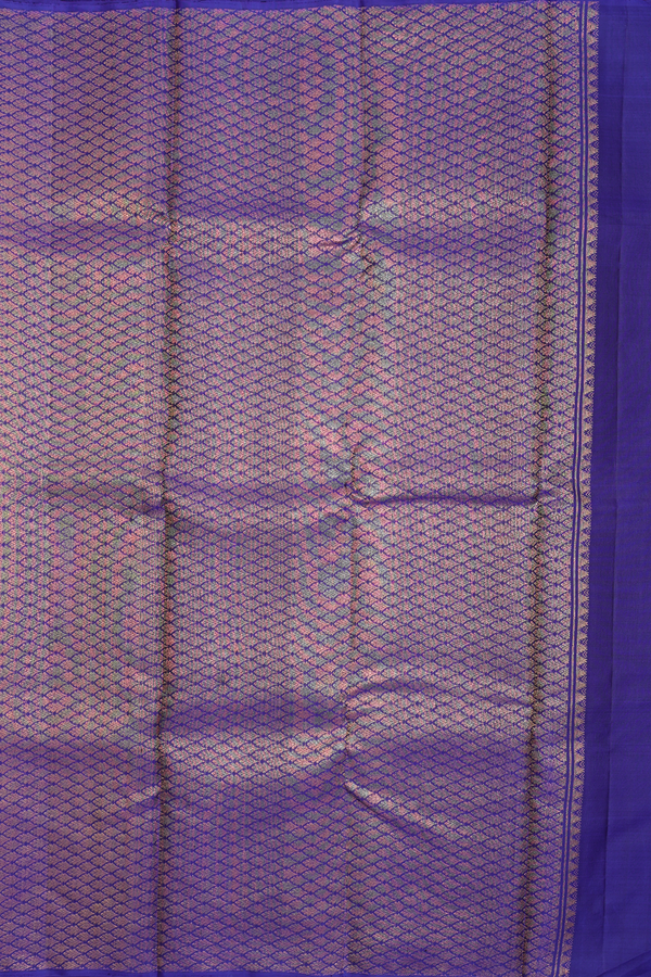 Kanchipuram Silk Saree In Rust Orange With Jacquard Pattern