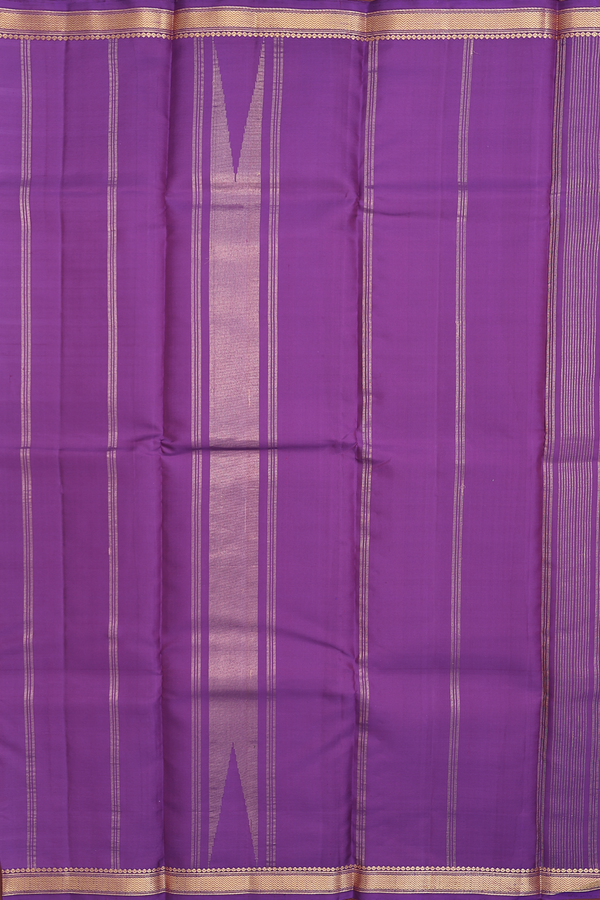 Kanchipuram Silk Saree In Mauve Pink With Contrast Border