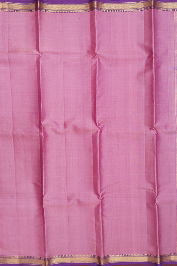 Kanchipuram Silk Saree In Mauve Pink With Contrast Border