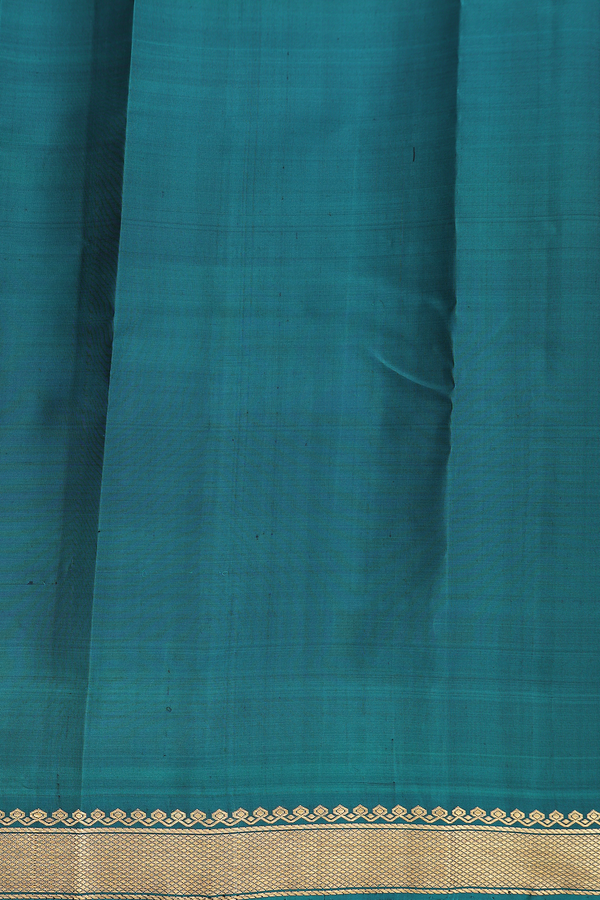 Kanchipuram Silk Saree In Black With Floral Buttas