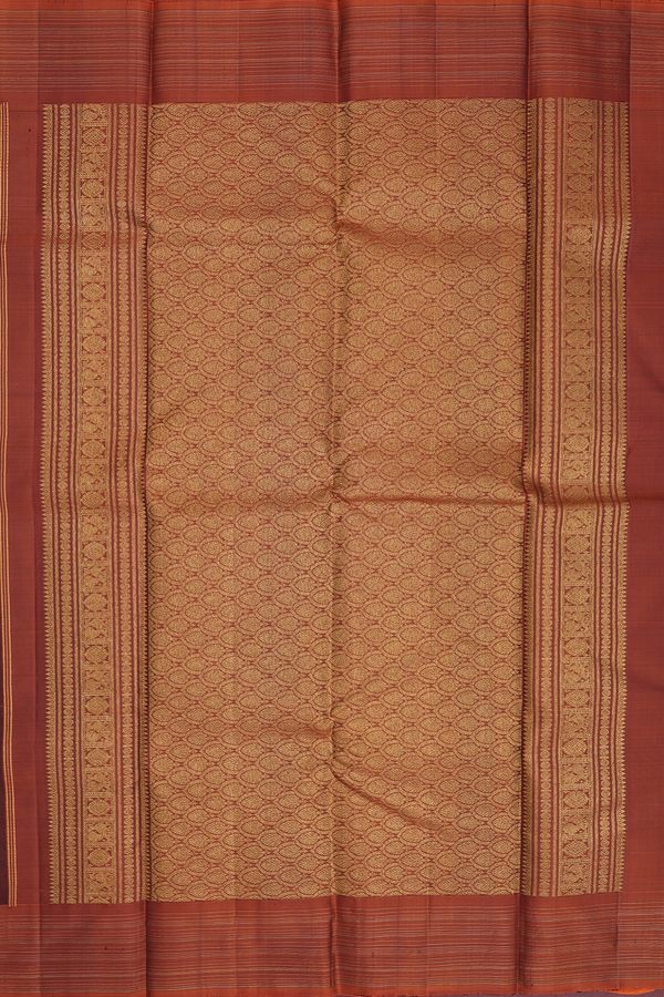 Kanchipuram Silk Saree In Black With Peacock Chakram Buttas