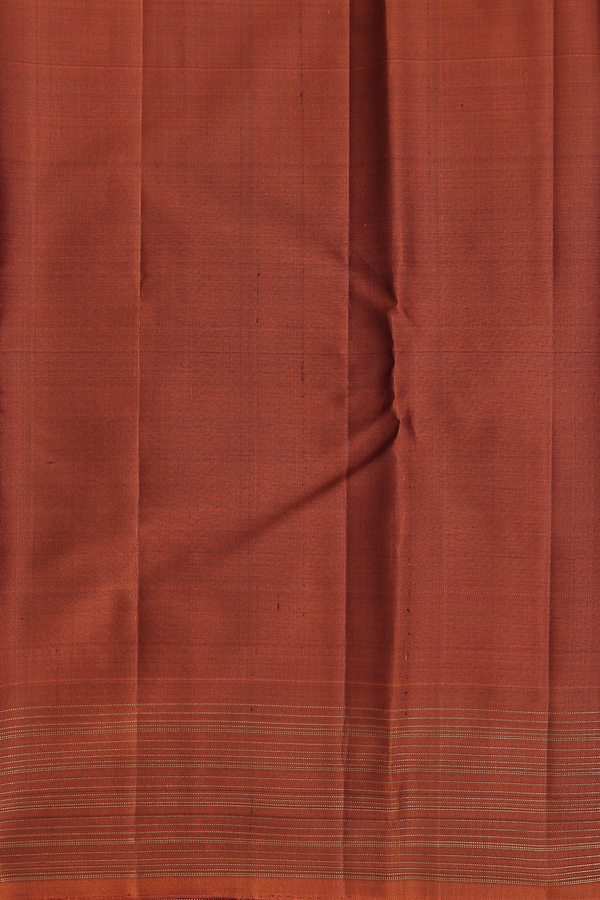 Kanchipuram Silk Saree In Black With Peacock Chakram Buttas