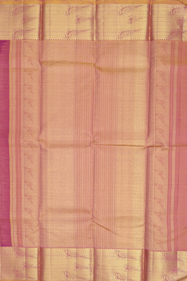 Kanchipuram Silk Saree In Berry Purple With Checks Design