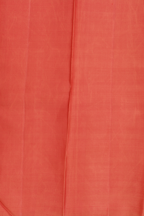 Kanchipuram Silk Saree In Spiced Orange With Zari Motifs
