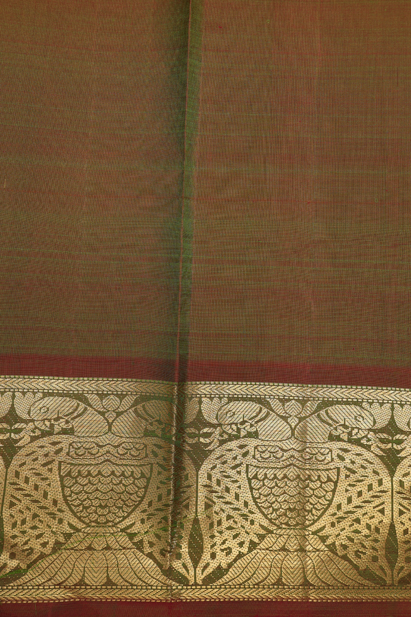 Kanchipuram Silk Saree In Royal Blue With Zari Border