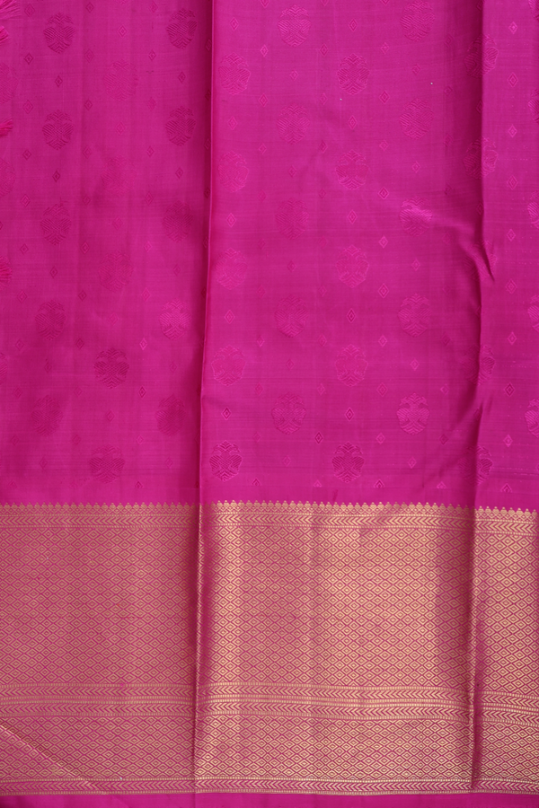 Kanchipuram Silk Saree Magenta With Iruthalai Pakshi Buttas