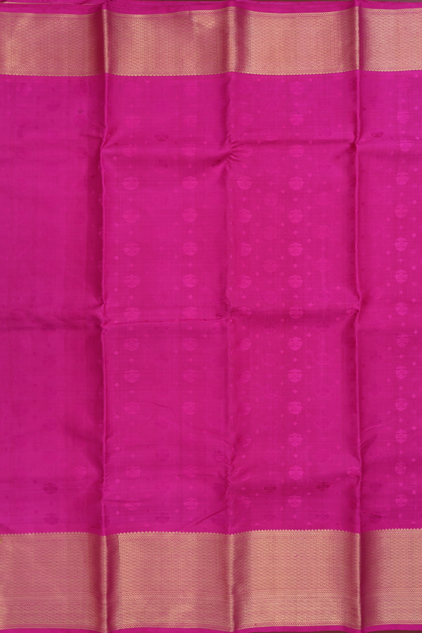 Kanchipuram Silk Saree Magenta With Iruthalai Pakshi Buttas