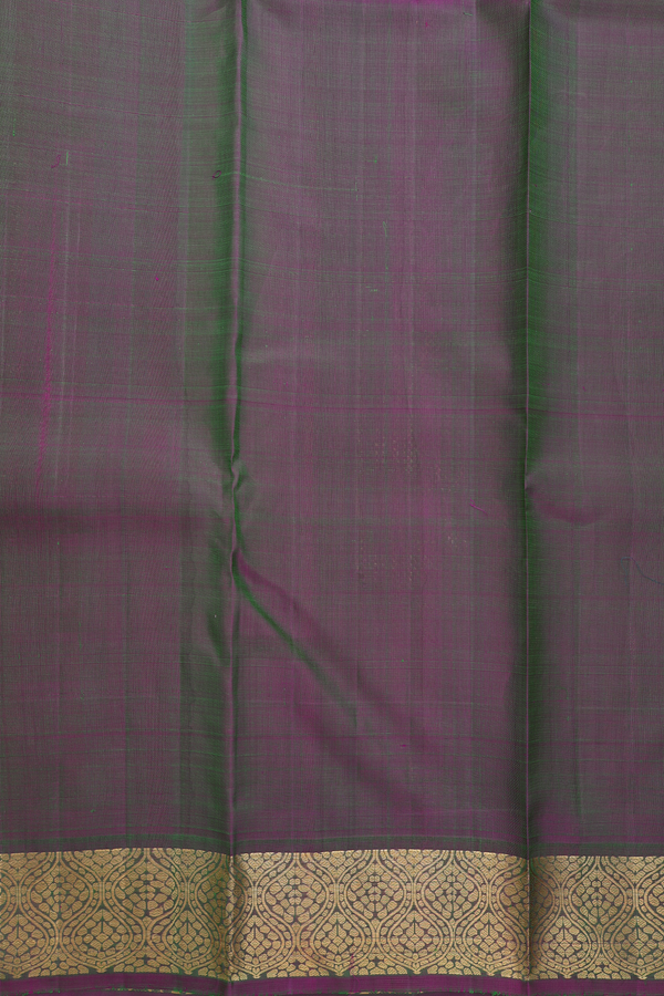 Kanchipuram Silk Saree In Dual Tone With Jacquard Pattern
