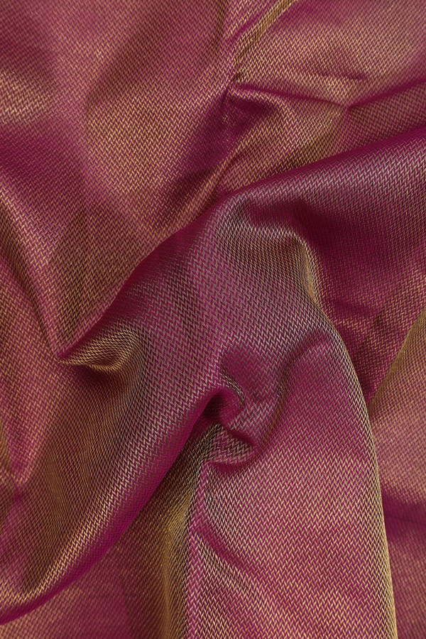 Kanchipuram Silk Saree In Grape Purple With Brocade Design