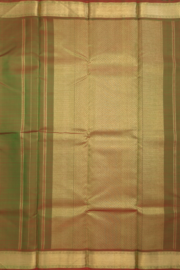 Kanchipuram Silk Saree In Dual Tone With Zari Buttas