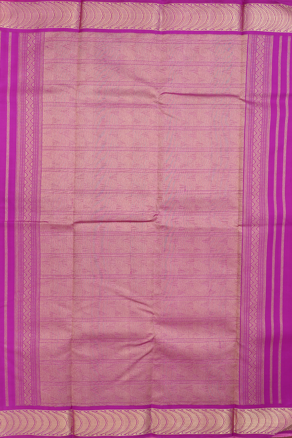 Kanchipuram Silk Saree In Pink With Floral Buttis