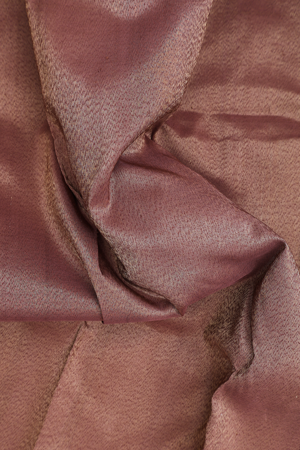 Kanchipuram Silk Saree In Brown With Twill Weave Border