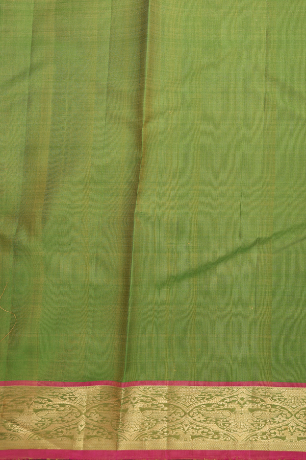 Kanchipuram Silk Saree In Golden Yellow With Brocade Design