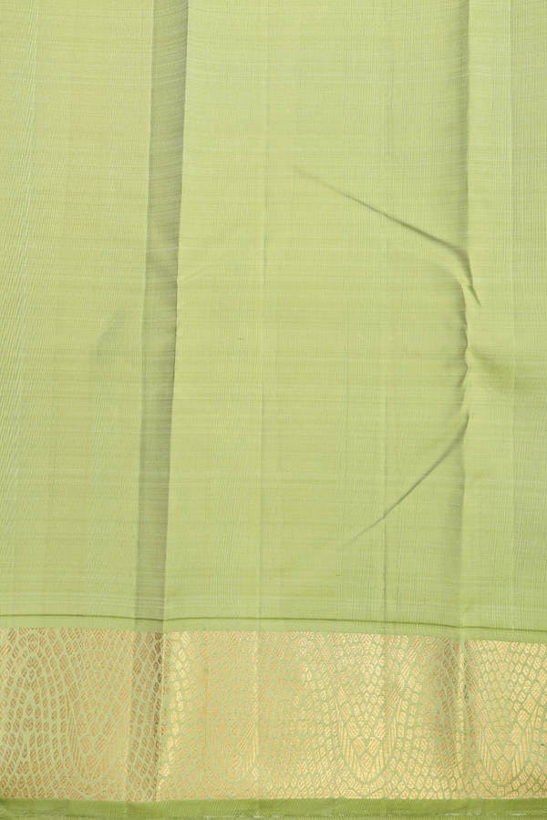Kanchipuram Silk Saree In Plain Dual Tone With Korvai Border