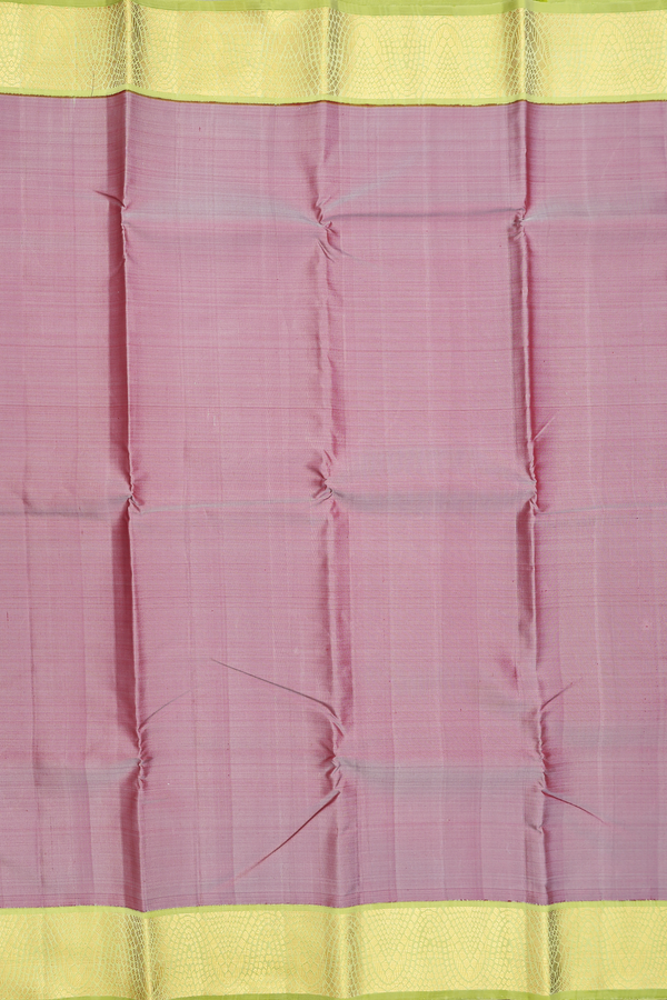 Kanchipuram Silk Saree In Plain Dual Tone With Korvai Border