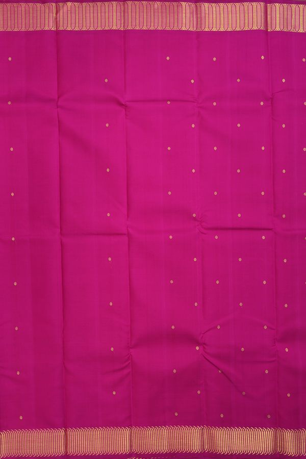 Kanchipuram Silk Saree In Purple Rose With Floral Buttis