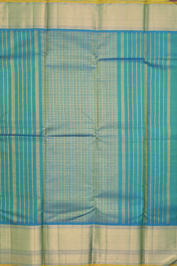 Kanchipuram Silk Saree In Dual Tone With Jacquard Pattern