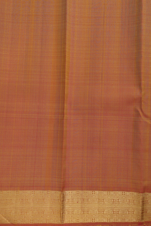 Kanchipuram Silk Saree In Fern Green With Zari Buttas