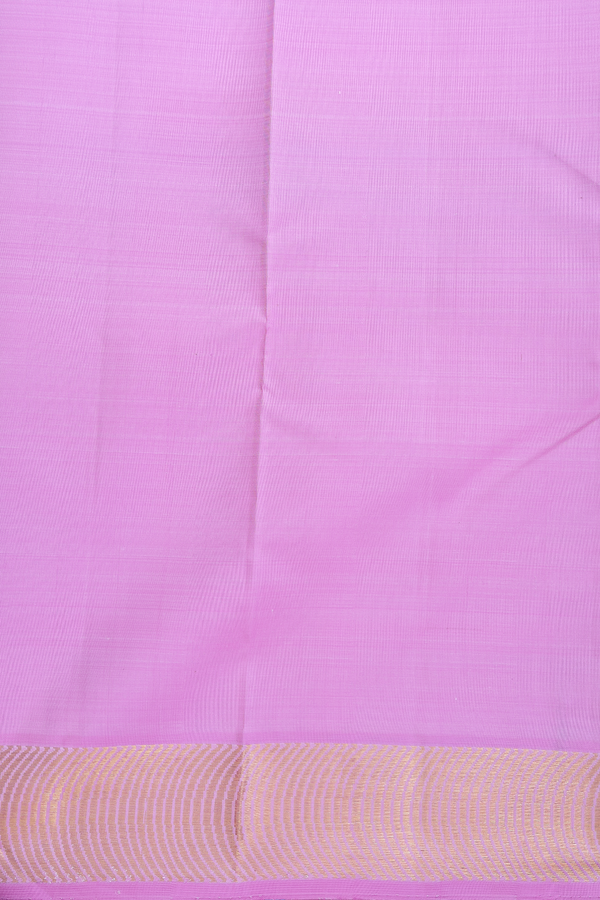 Kanchipuram Silk Saree In Deep Sky Blue With Floral Buttis