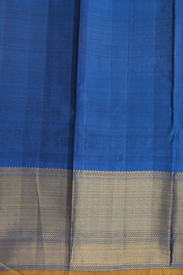 Kanchipuram Silk Saree In Cocoa Brown With Threadwork Buttas
