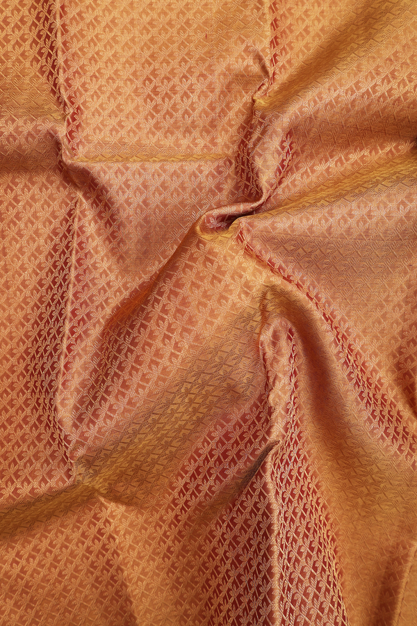 Kanchipuram Silk Saree In Brown With Brocade Design